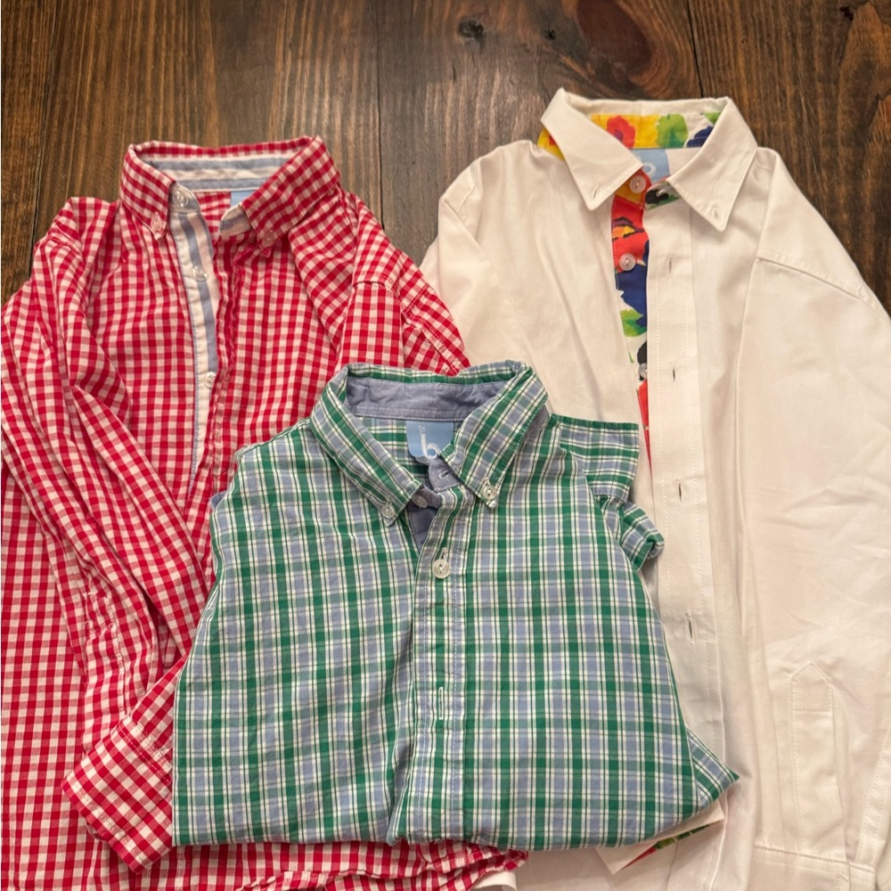 bella bliss Red, Green, and White Button Down Shirts